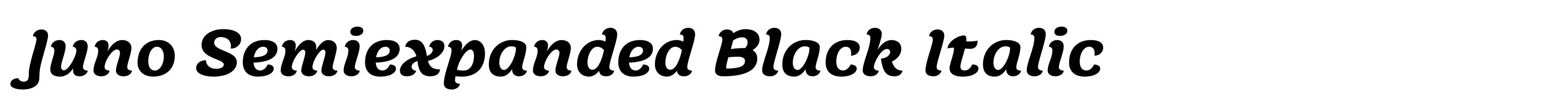 Juno Semiexpanded Black Italic
